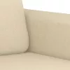 3 részes krémszínű szövet ülőgarnitúra párnákkal