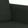 2 részes fekete szövet ülőgarnitúra párnákkal