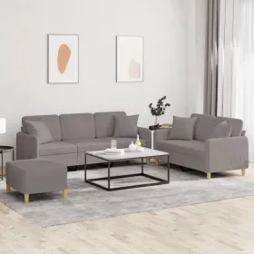   3 részes tópszínű mikroszálas szövet ülőgarnitúra párnával