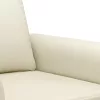 2 részes krémszínű műbőr ülőgarnitúra párnákkal