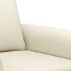 2 részes krémszínű műbőr ülőgarnitúra párnákkal