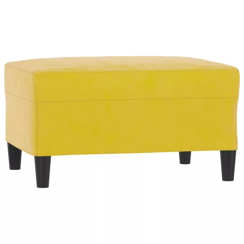 3 részes sárga bársony ülőgarnitúra párnákkal