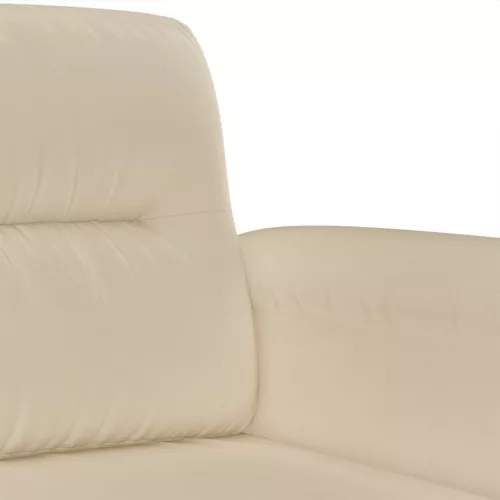 4 részes krémszínű mikroszálas szövet ülőgarnitúra párnákkal