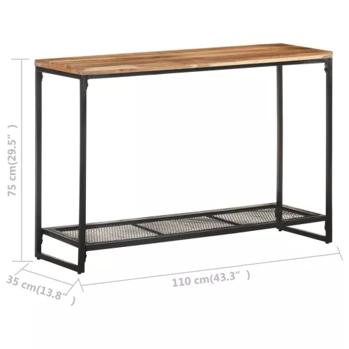 Tömör akácfa tálalóasztal 110 x 35 x 75 cm
