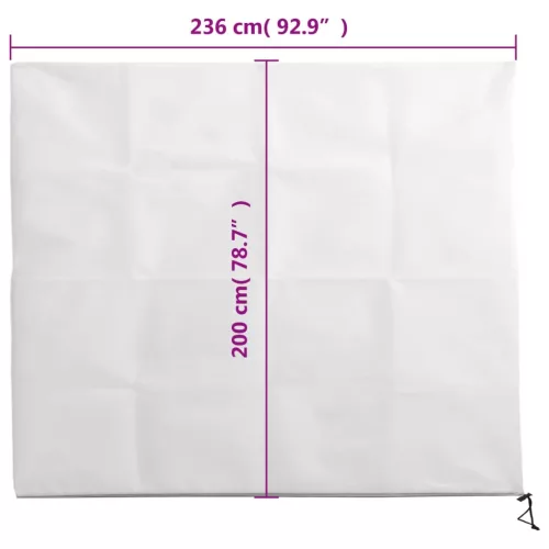 10 db növényvédő huzat cipzárral 70 g/m² 2,36 x 2 m