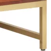 Mézbarna tömör akácfa dohányzóasztal 67 x 67 x 45 cm