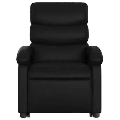 Elektromos fekete műbőr felállást segítő dönthető masszázsfotel
