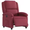 Bordó szövet elektromos dönthető fotel