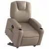 Cappuccino műbőr dönthető masszázs- és állófotel