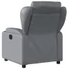 Szürke műbőr elektromos dönthető masszázsfotel