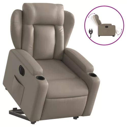 Elektromos cappuccino műbőr felállást segítő dönthető fotel