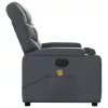 Szürke műbőr elektromos dönthető masszázsfotel