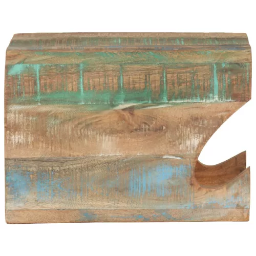 Falra szerelhető újrahasznosított fa kerékpártartó 35x25x25 cm