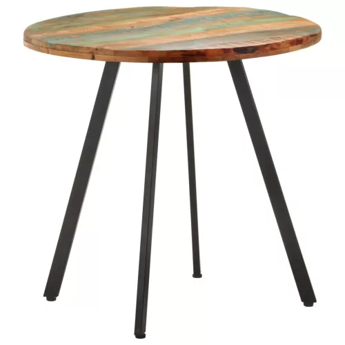 Tömör újrahasznosított fa étkezőasztal 80 cm