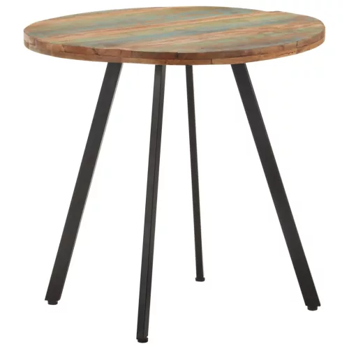 Tömör újrahasznosított fa étkezőasztal 80 cm