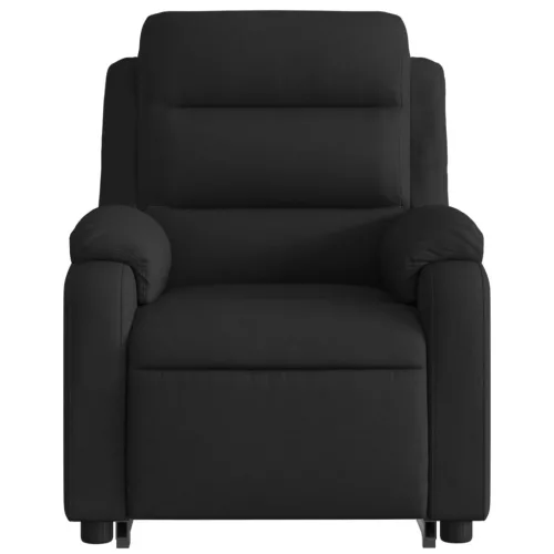 Fekete szövet felállást segítő dönthető fotel