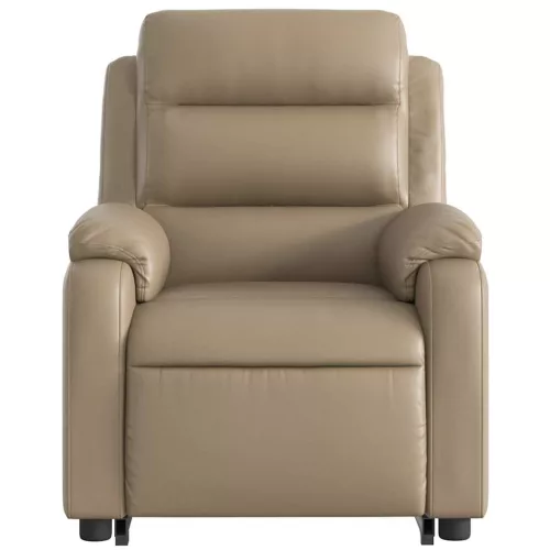 Cappuccino műbőr dönthető masszázs- és állófotel