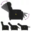 Fekete műbőr elektromos dönthető masszázsfotel