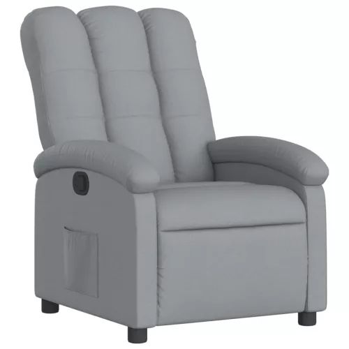 Világosszürke szövet relaxfotel