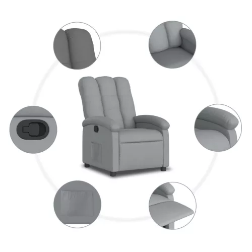 Világosszürke szövet relaxfotel