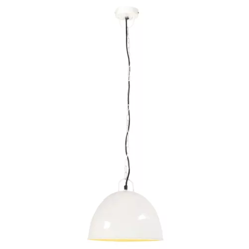 Kerek fehér ipari vintage függőlámpa 25 W 31 cm E27