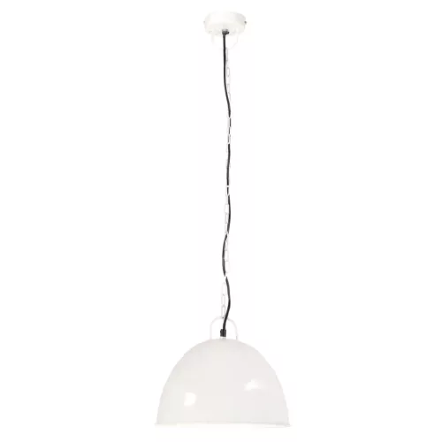 Kerek fehér ipari vintage függőlámpa 25 W 31 cm E27