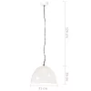 Kerek fehér ipari vintage függőlámpa 25 W 31 cm E27
