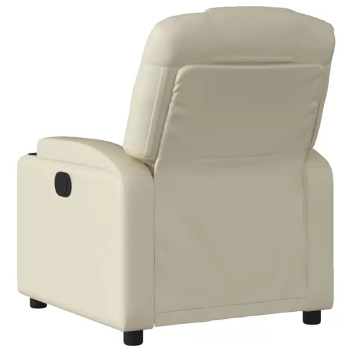 Krémszínű műbőr relaxfotel