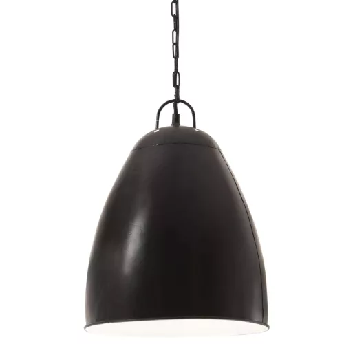 Kerek fekete ipari függőlámpa 25 W 32 cm E27