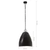 Kerek fekete ipari függőlámpa 25 W 32 cm E27