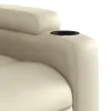 Krémszínű műbőr relaxfotel