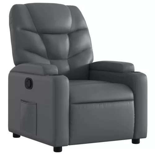 Szürke műbőr relaxfotel