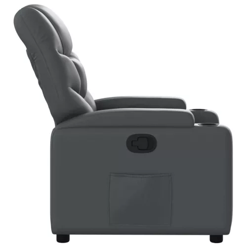 Szürke műbőr relaxfotel