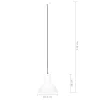 Kerek fehér függőlámpa 25 W 28,5 cm E27