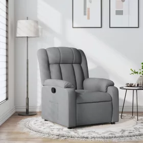 Világosszürke szövet relaxfotel