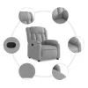 Világosszürke szövet relaxfotel