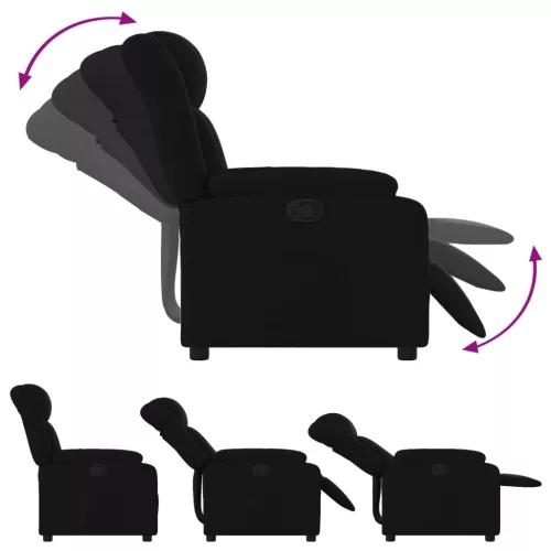 Fekete szövet relaxfotel