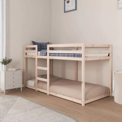 Tömör fenyőfa emeletes ágy matrac nélkül 90 x 200 cm