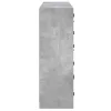 Betonszürke szerelt fa könyvespolc ajtókkal 136 x 37 x 109 cm