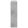 Betonszürke szerelt fa könyvespolc ajtókkal 136 x 37 x 142 cm