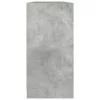 Betonszürke szerelt fa könyvespolc ajtókkal 204x37x75 cm