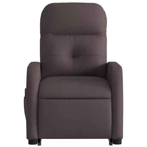 Sötétbarna szövet dönthető masszázs- és állófotel