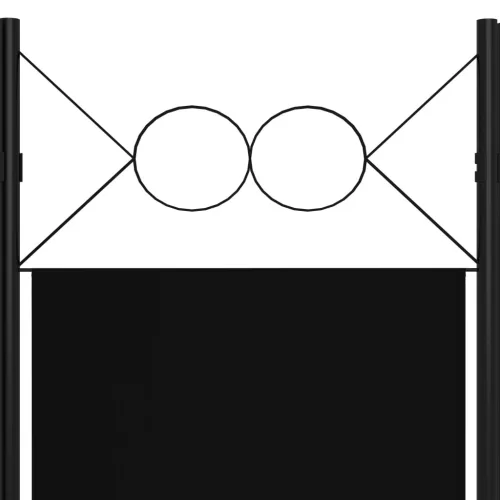 Fekete 6 paneles paraván 240 x 180 cm