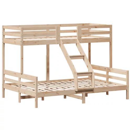 Tömör fenyőfa emeletes ágy 80x200/140x200 cm