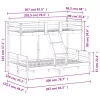 Tömör fenyőfa emeletes ágy 90x200/120x200 cm