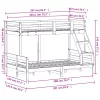 Tömör fenyőfa emeletes ágy 80x200/120x200 cm