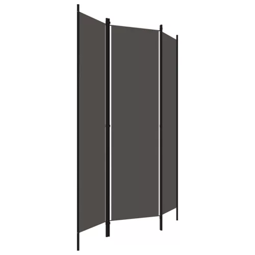 Antracitszürke 3 paneles paraván 150 x 180 cm