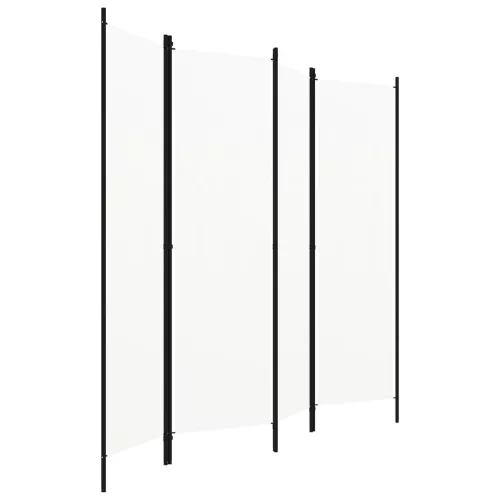 Fehér 4 paneles paraván 200 x 180 cm