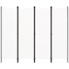 Fehér 4 paneles paraván 200 x 180 cm