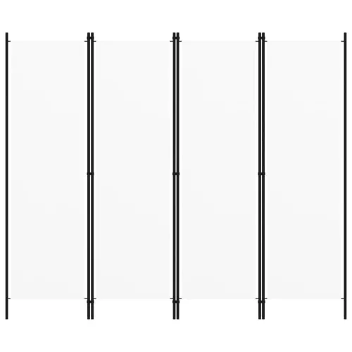 Fehér 4 paneles paraván 200 x 180 cm